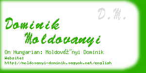 dominik moldovanyi business card